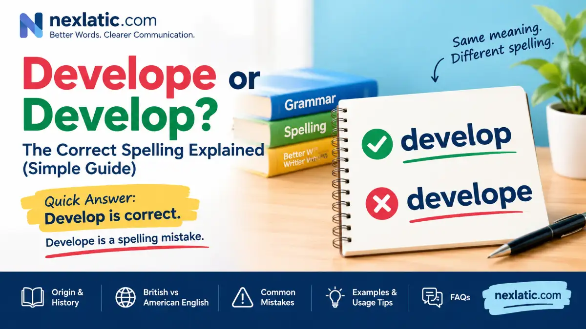 Develope or Develop