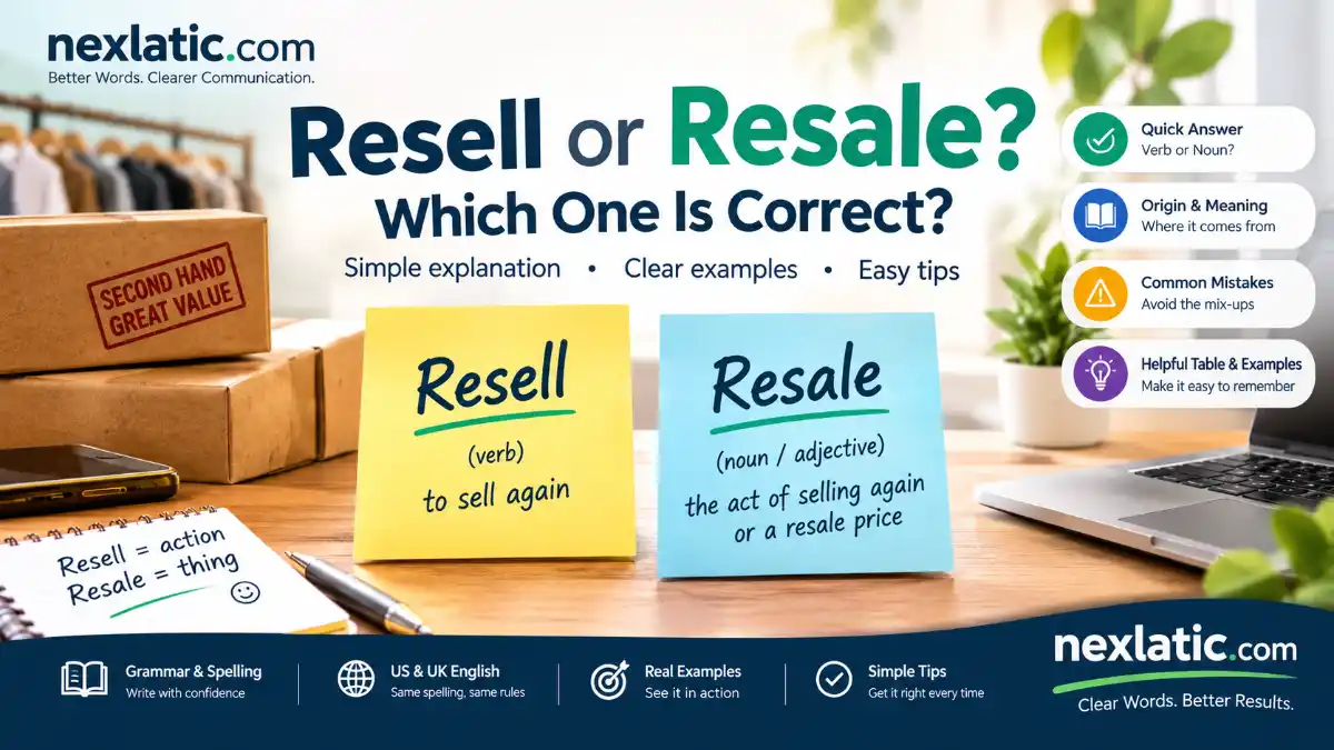 Resell or Resale